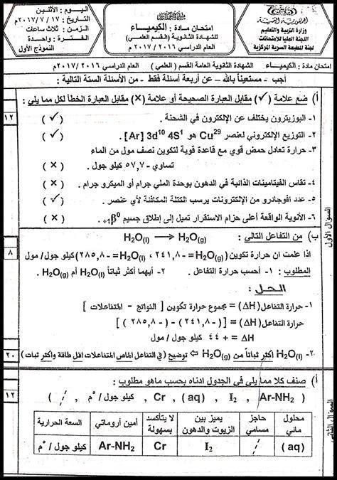 نماذج اختبارات ثالث ثانوي اليمن 2024